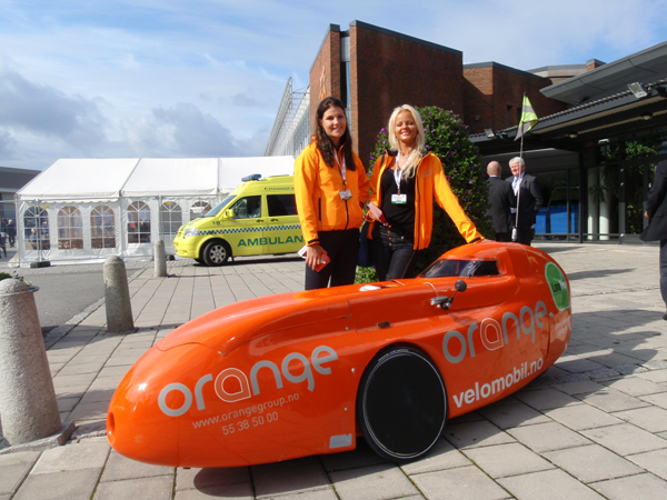 Velomobil på Oljemesse i Stavanger